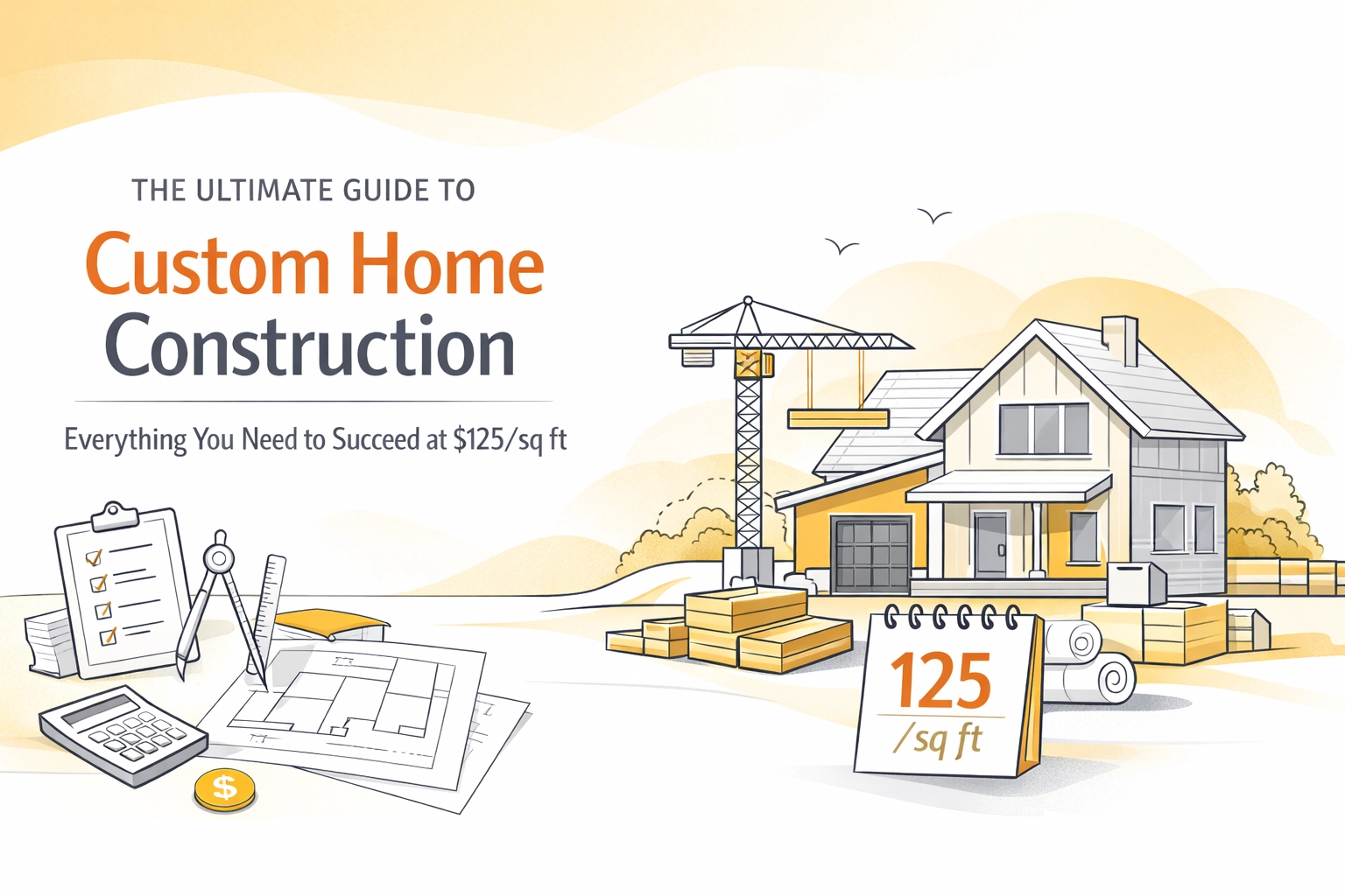 The Ultimate Guide to Custom Home Construction: Everything You Need to Succeed at $125/sq ft