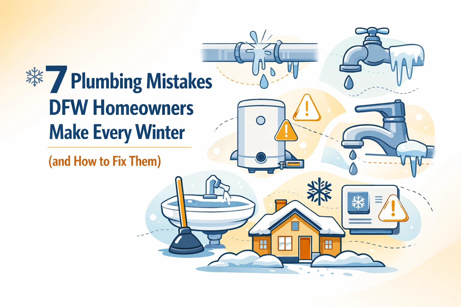 7 Plumbing Mistakes DFW Homeowners Make Every Winter (and How to Fix Them)