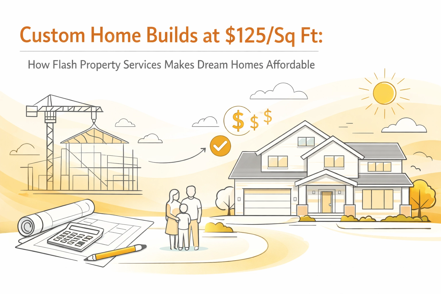 Custom Home Builds at $125/Sq Ft: How Flash Property Services Makes Dream Homes Affordable