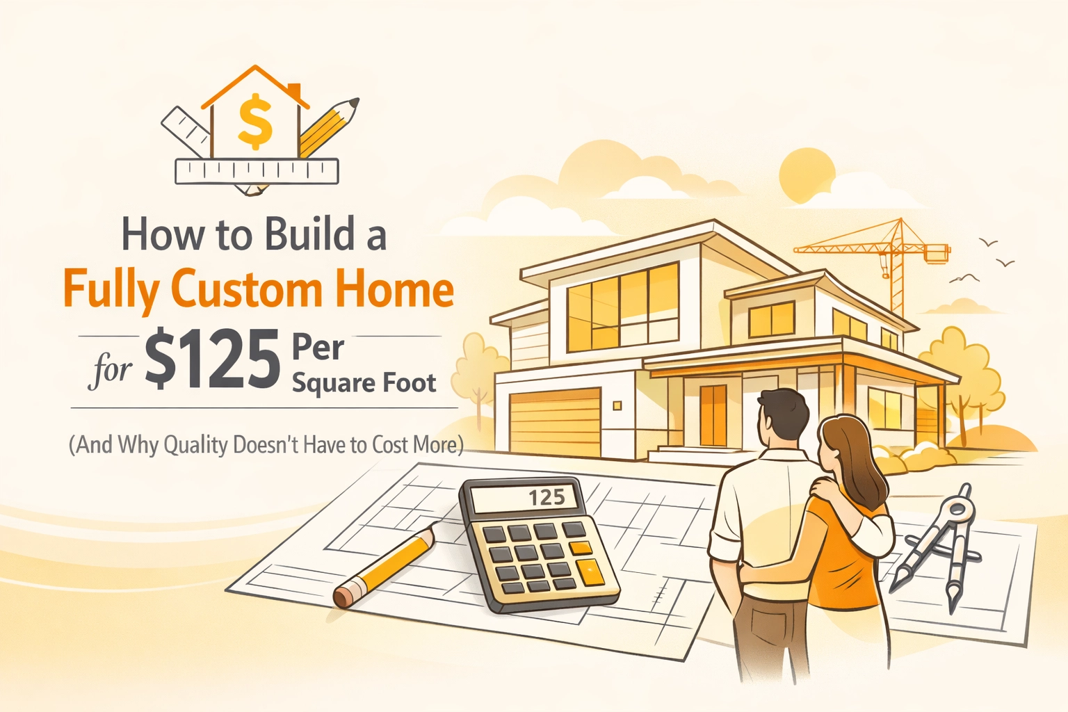 How to Build a Fully Custom Home for $125 Per Square Foot (And Why Quality Doesn’t Have to Cost More)